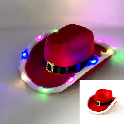 Chapeau de Cowboy nacré, Costume de danse, casquette de Cowgirl scintillante, pour boîte de nuit néon, nouvel arrivage