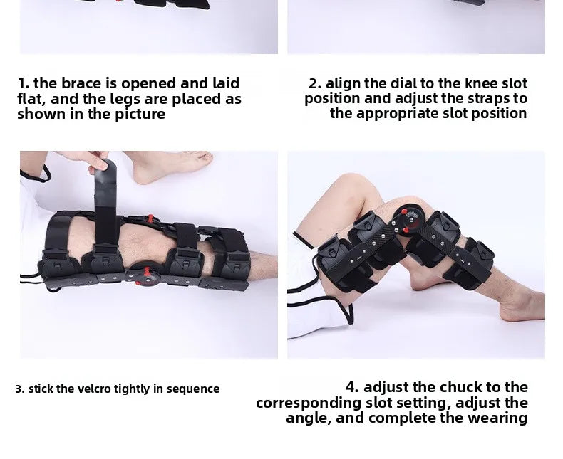 Support de fixation réglable des articulations du genou, pour la fracture des jambes, la fracture des os du genou, protection du genou pour la rééducation du ménisque