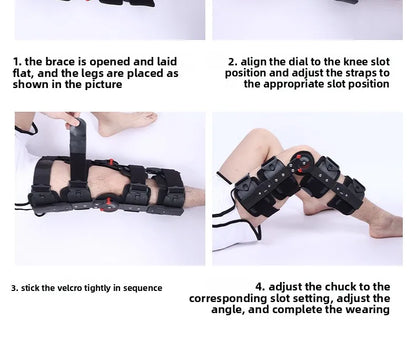 Support de fixation réglable des articulations du genou, pour la fracture des jambes, la fracture des os du genou, protection du genou pour la rééducation du ménisque