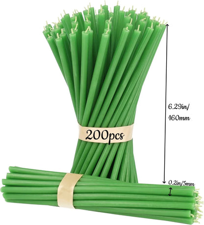 50/100Pcs Natural Beeswax Candle Decorative Hanukkah Candles Pure Beeswax Birthday Candle for Church Prayer Cake Christmas Party