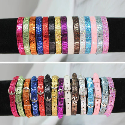 Bracelet à paillettes scintillantes, 8mm de largeur, 21cm de longueur, breloques coulissantes, lettres de l'alphabet, bijoux à bricoler soi-même, cadeau pour femmes et enfants