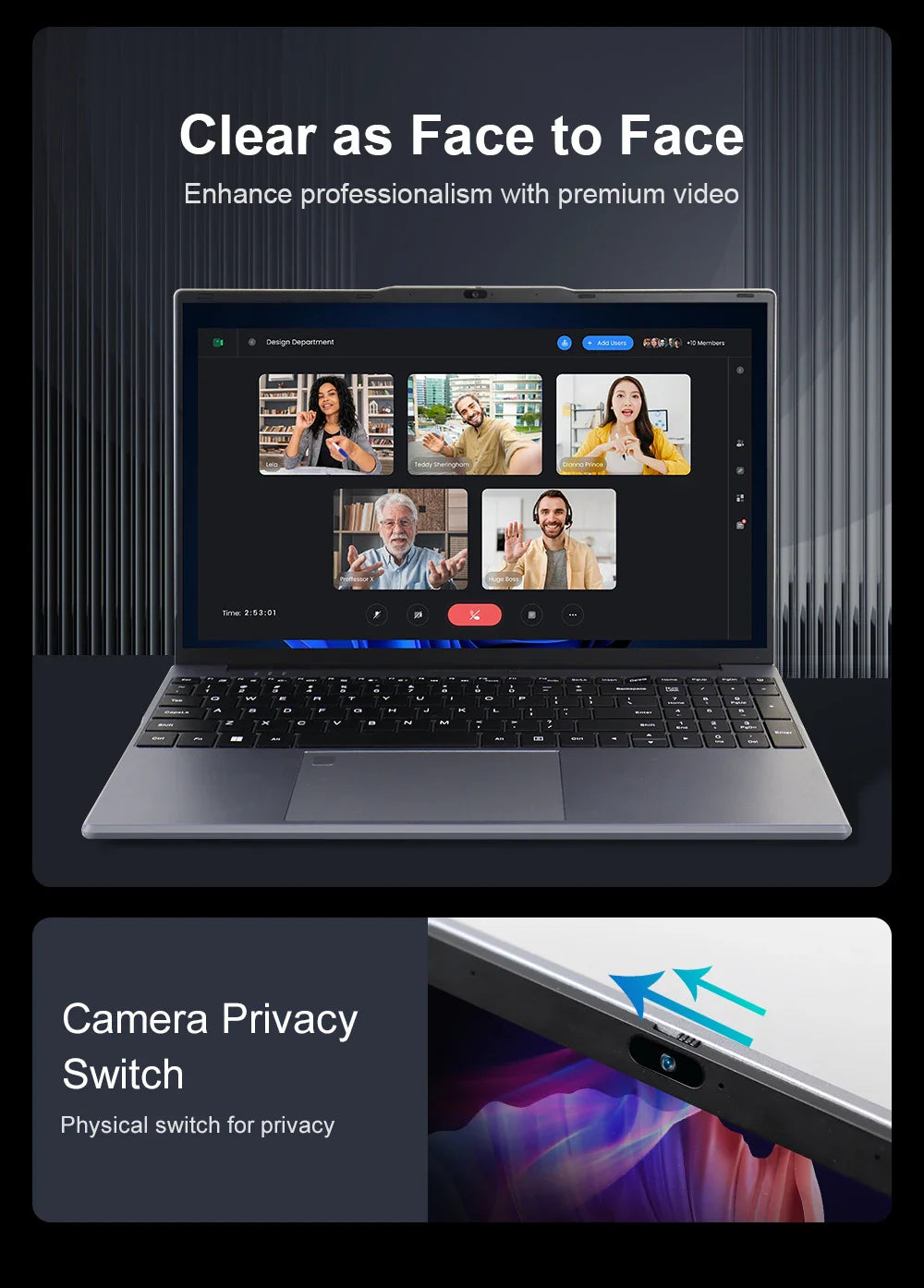 Ninkear N15 Air Laptop 15,6" IPS 1080P IPS Intel N95 3.4Ghz 16GB RAM 512GB SSD General Use Productivity Windows 11 pro Notebook
