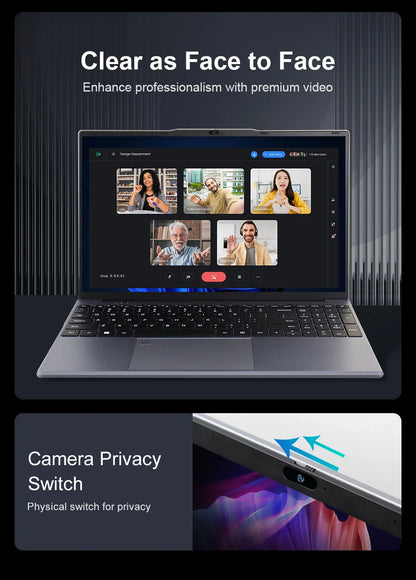Ninkear N15 Air Laptop 15,6" IPS 1080P IPS Intel N95 3.4Ghz 16GB RAM 512GB SSD General Use Productivity Windows 11 pro Notebook