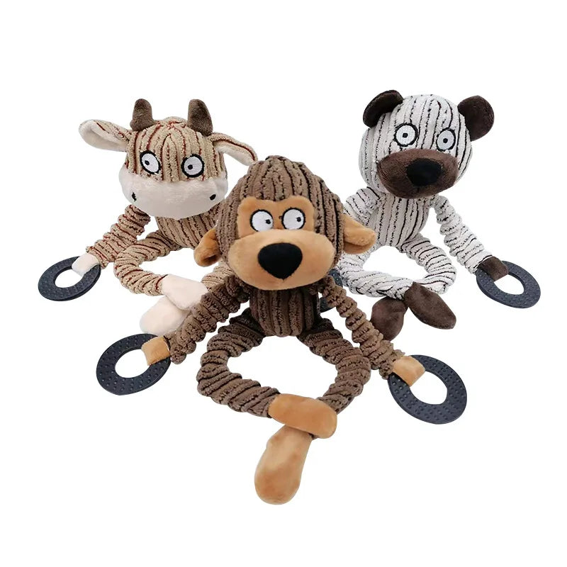 Matkey-Jouets en peluche pour grands chiens, mâcheurs agressifs, jouets à mâcher durables pour chiots grinçants