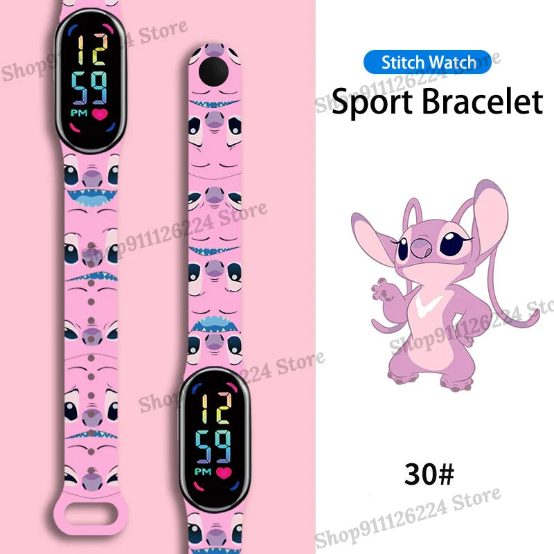 Montres Stitch pour enfants, filles, étanche, sport, écran tactile, pour femmes, horloge numérique étanche, bracelet, cadeaux exquis