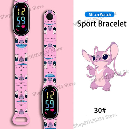 Montres Stitch pour enfants, filles, étanche, sport, écran tactile, pour femmes, horloge numérique étanche, bracelet, cadeaux exquis