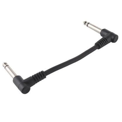 Connecteur Audio de 15cm, fils de cavalier, câble de pédale de guitare à Angle droit, pédale d'effet, connexion d'instrument, câble de raccordement Normal à 2 prises