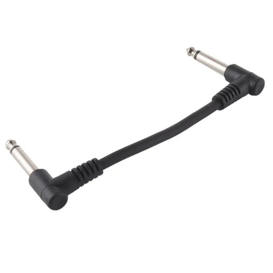 Connecteur Audio de 15cm, fils de cavalier, câble de pédale de guitare à Angle droit, pédale d'effet, connexion d'instrument, câble de raccordement Normal à 2 prises
