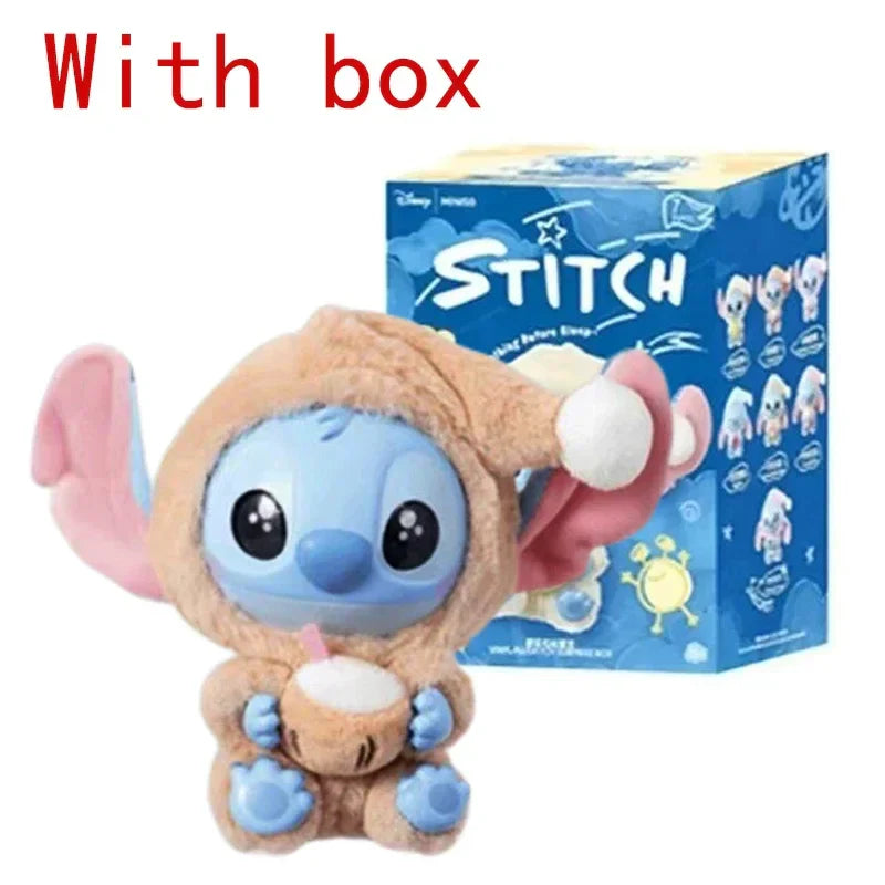 Stitchou Manger Quelque Chose Avant De Dormir Série Boîte Mystère Peluche Vinyle Jouets Mignons Poupée Réplique Sac Mystère Pendentif Décor Cadeau