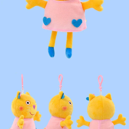 19CM Genuine Peppa Pig George Stuffed Plush Toys High Quality Keyring Hot Cartoon Animal Doll Pendant Children's Birthday Gifts