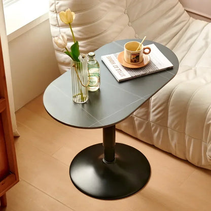 Nordic Wooden Lift Rotating Table, Bedside Table, Solid Rolling Computer Table, Carbon Steel Legs, Tea Table