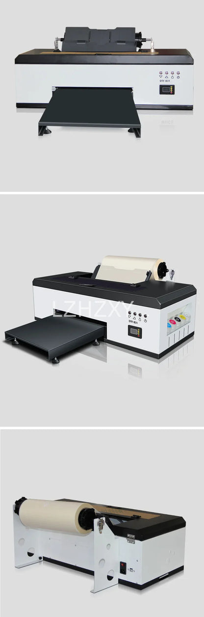 The white ink heat transfer printer is a micro-piezoelectric nozzle heat transfer printer that first colors and then white