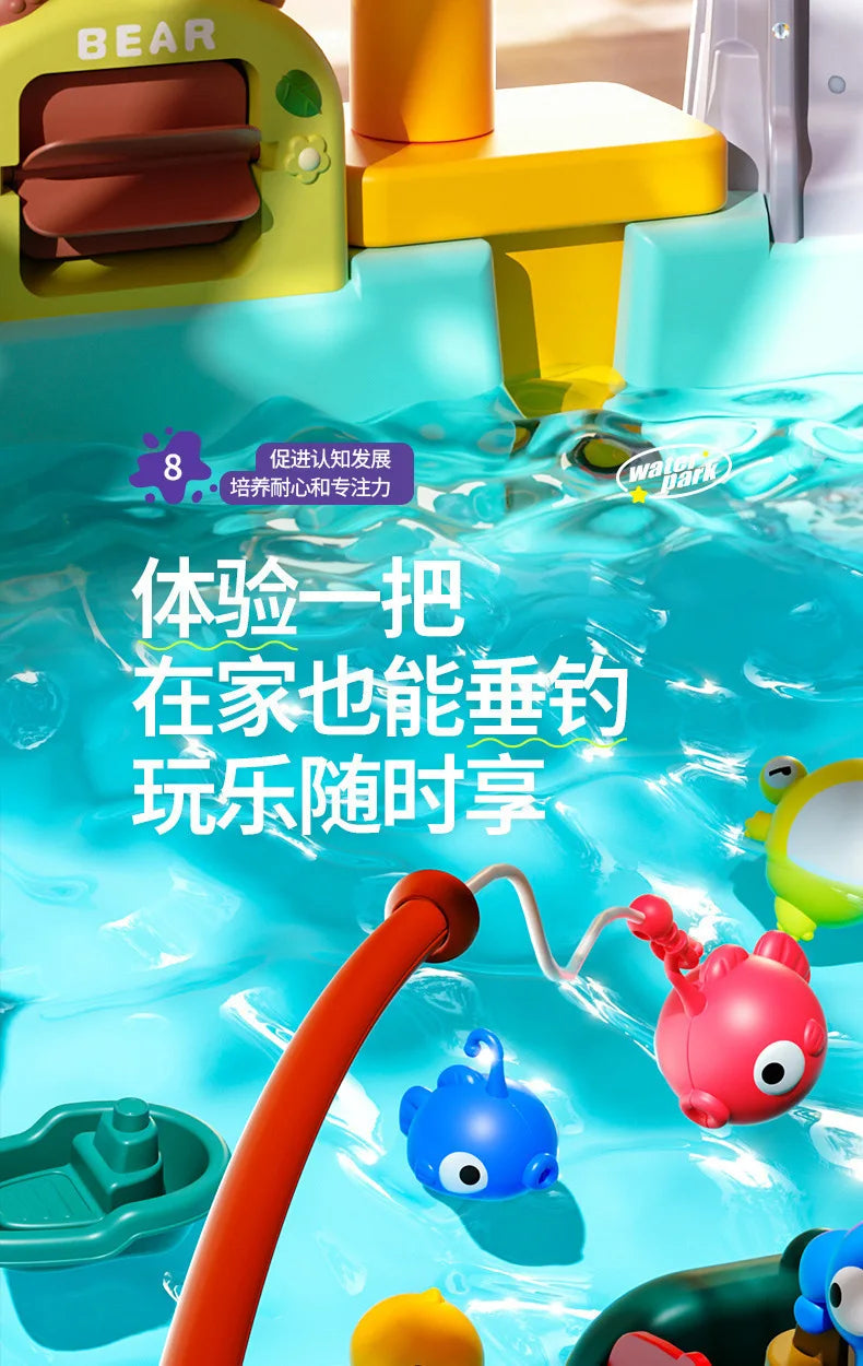 Jouets de cuisine pour enfants électriques amusants jouets de jeu d'eau évier de lavage de vaisselle pêche vaisselle jeu de rôle maison bébé jouet d'éducation précoce