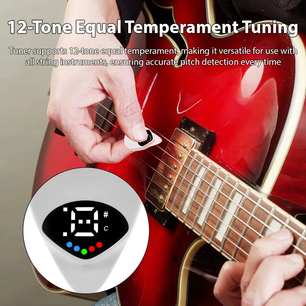 Accordeur de guitare 2 en 1, guitare Folk, ukulélé, accordeur multifonctionnel chromatique, affichage rétro-éclairé, accessoires d'accordeur de guitare portables