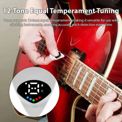 Accordeur de guitare 2 en 1, guitare Folk, ukulélé, accordeur multifonctionnel chromatique, affichage rétro-éclairé, accessoires d'accordeur de guitare portables