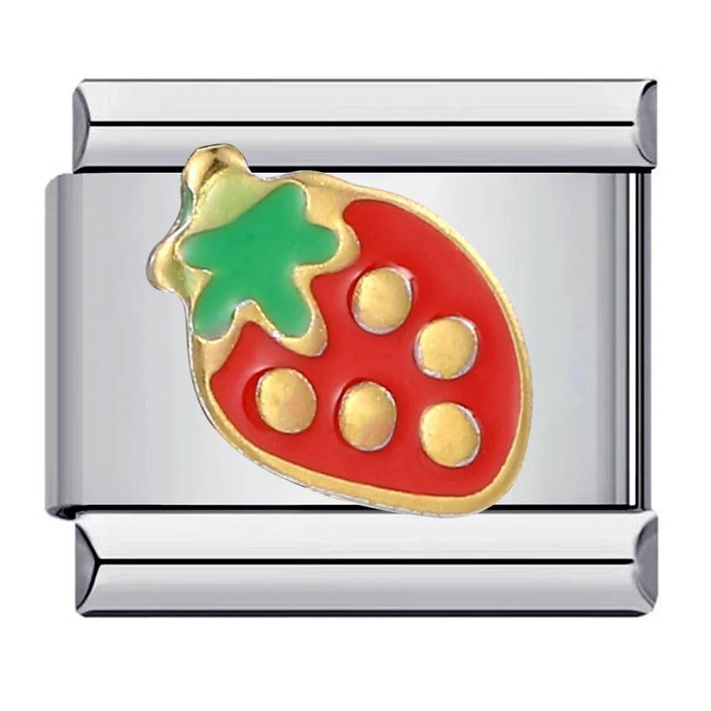 Breloques italiennes Y2k Couleur Quatre Saisons Printemps Été Automne Hiver Maillon Adapté Bracelet 9mm Acier Inoxydable Fabrication Bijoux DIY