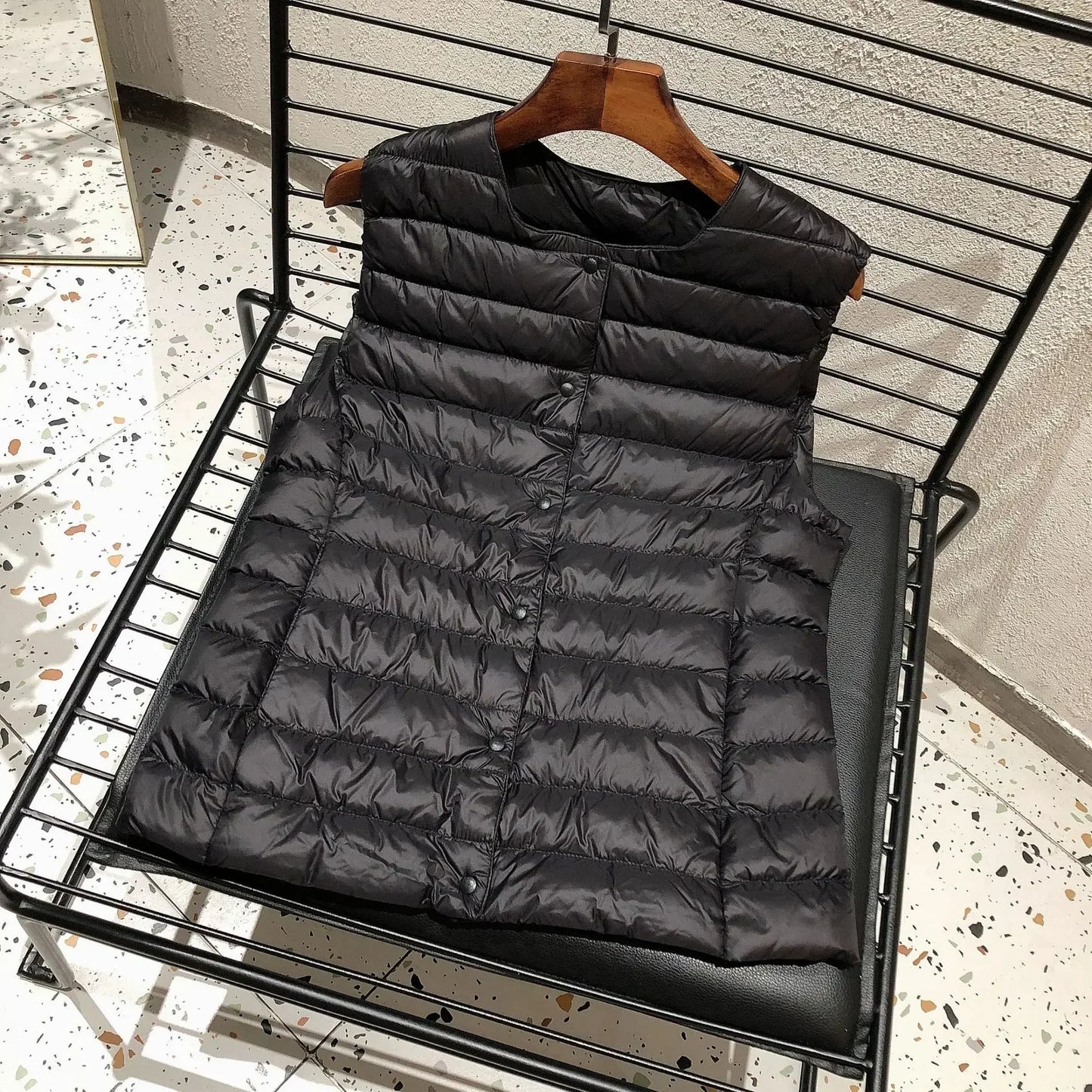 Doudoune sans manches pour femme, nouvelle collection printemps-hiver 2025, 90 % duvet de canard blanc, ultra légère, pliable, chaude, doublure en duvet