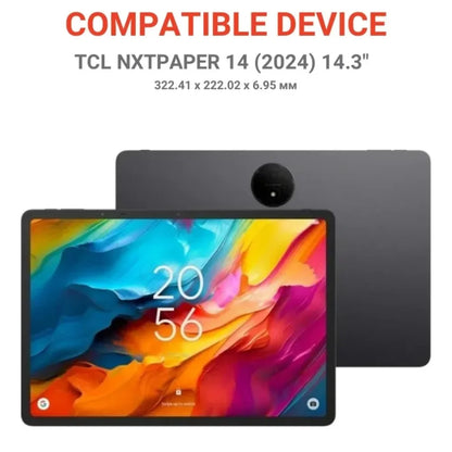 Case For TCL NXTPAPER 14 Case 9491G 14.3" Tablet PC Magnetic Cover with Hand Strap PU Leather Flip Book Funda