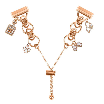 Metal Bracelet Charm Strap Compatible with  Fitbit Versa 3/Versa 4 Fashion Watches Decorations for Fitbit Sense/sense 2