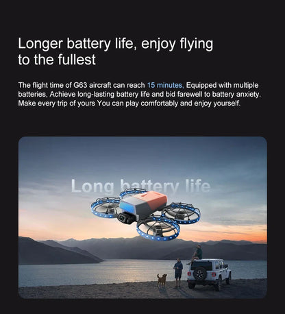 Drones 4k professionnel 10km flux optique sans brosse pliant double miroir photographie aérienne professionnelle avec drone à cardan servo
