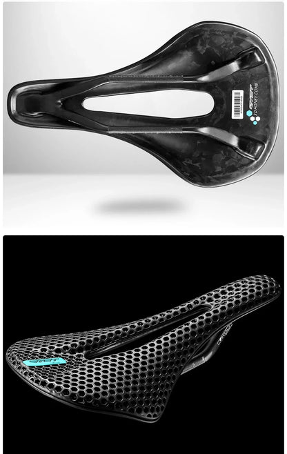 RYET vélo selle en carbone 3D selle imprimée 140mm 7x9mm Rail rond super léger route vtt course vélo siège selles coussin pièces