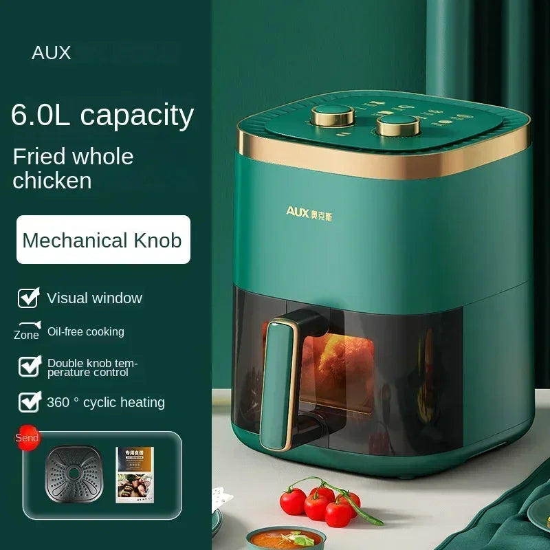 220V AUX Air Fryer and Oven Combo: Multifunctional, Fully Automatic, No Oil Technology, Easy-to-clean AB