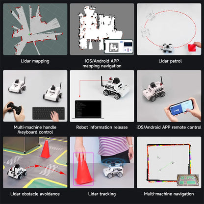 Micro ROS dos Robot Voiture ROS2-Humble PC Machine Virtuelle Système AI Lidar SLAM Cartographie Navigation DIY Kit Électronique
