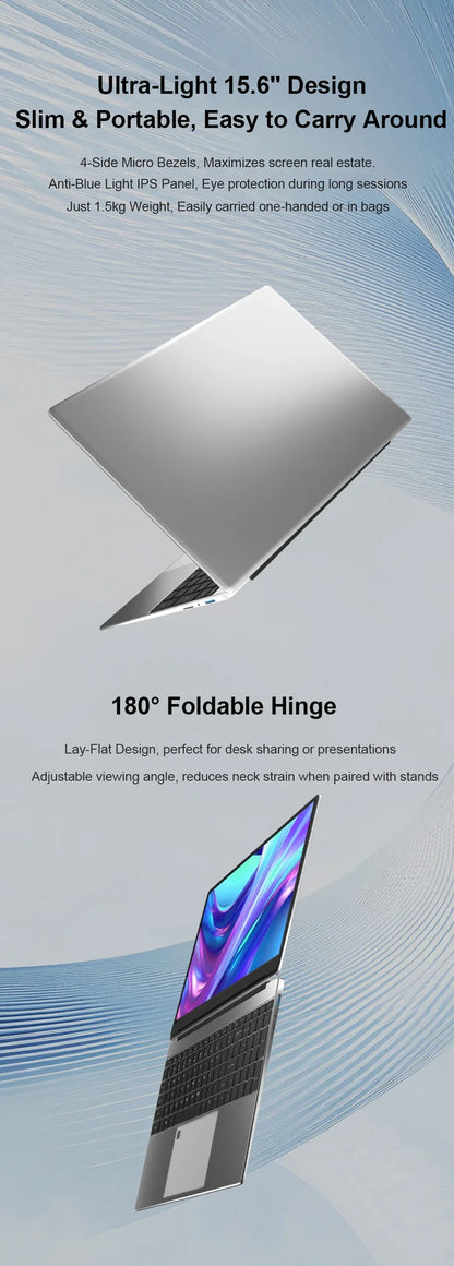 Xiaman 15.6 inch Laptop Computer Intel Celeron N5095 Notebook PC Gamer 16GB DDR4 1TB SSD Office Study Windows 11 1080P Laptops