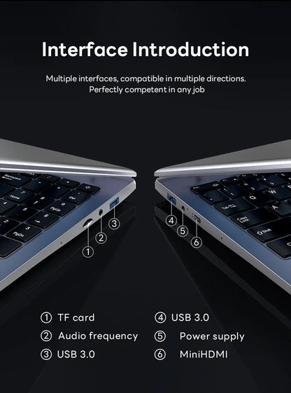 BYONE 15.6 Inch IPS Screen Laptop 8GB RAM Intel 11th N5095 Netbook Windows 11 Pro Gaming Office Notebook Business Pc Portable