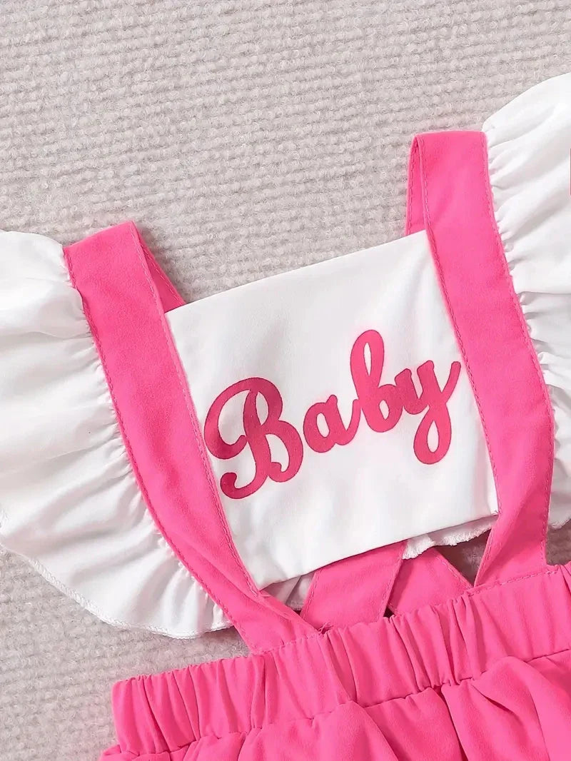 Vêtements bébé fille Prowow été lettre imprimée patchwork dos nu combinaison robe pour nourrissons nouveau-nés barboteuses robe