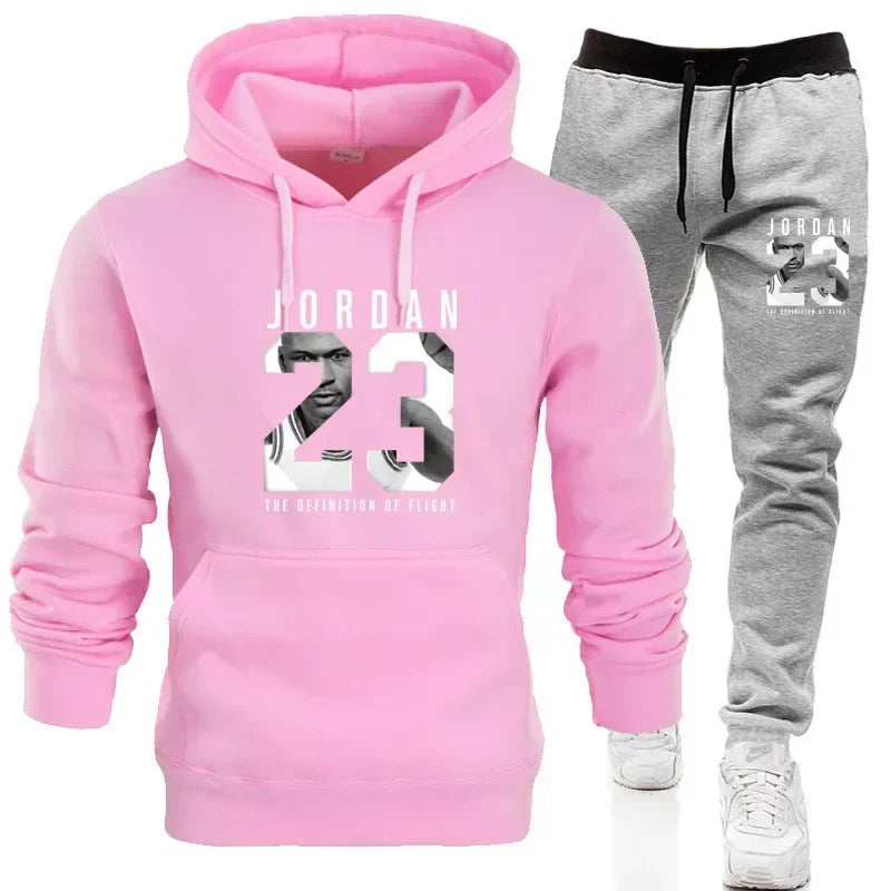 Le sweat-shirt à capuche est un ensemble pour hommes pour le printemps 2025 et un ensemble pour femmes pour les vêtements de sport pour femmes avec un sweat à capuche et un pantalon de survêtement