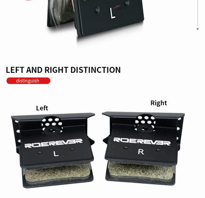 RIDEREVER-Plaquettes de frein à disque de vélo de route, coussretours semi-métallique, performance longue durée, refroidissement anti-poussière pour le cyclisme WinterMANO XcrucTRM9100