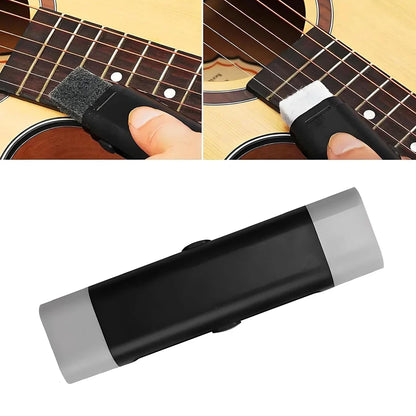 Nettoyeur professionnel de cordes de guitare à double tête et stylo dérouillant, outil d'entretien de cordes tout-en-un pour électrique/basse/violon 1 pièce