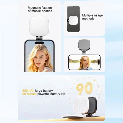 360° Rotation Magnetic Phone Selfie Light 3 Color Retractable adjustment Mobile Phone Fill Light Detachable Portable