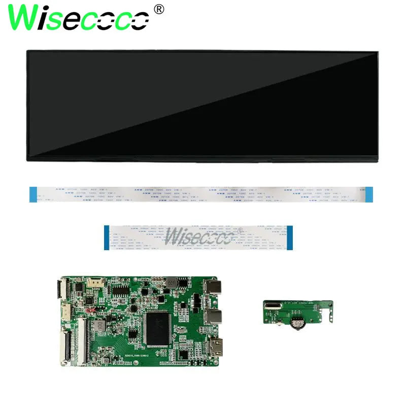 Wisecoco 14.5 Inch Stretched Bar LCD Display IPS 2560x720 2K Long Strip LCD Panel Capacitive Touchscreen USB-C Driver Board