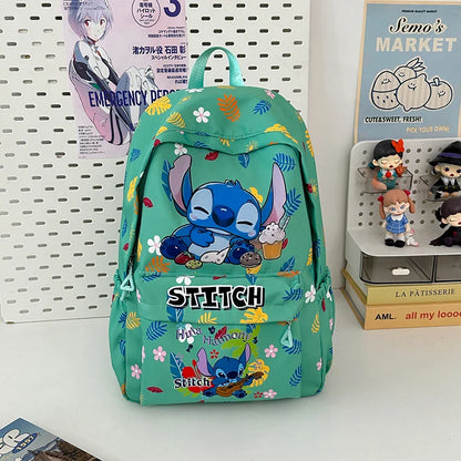 Stitch Print Backpack, Large Capacity SchoolBag, Ideal for Daily & Travel Essentials, Gift Bag, School Backpack, Travel Daypack