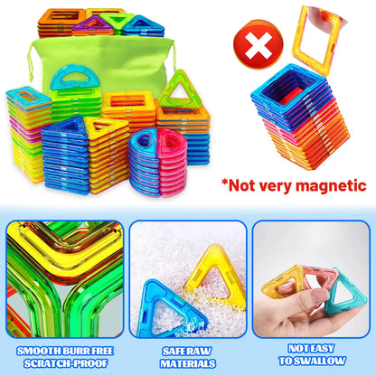 Blocs de construction magnétiques de taille moyenne, jeu de construction magnétique à monter soi-même, jeu de construction pour enfants, cadeau pour enfants, jouet cadeau d'anniversaire ou d'Halloween