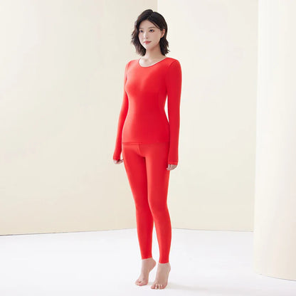 Sous-vêtement thermique femme vêtements d'hiver sans couture épais Double couche Lingerie chaude femmes ensemble de vêtements thermiques femme 2 pièces