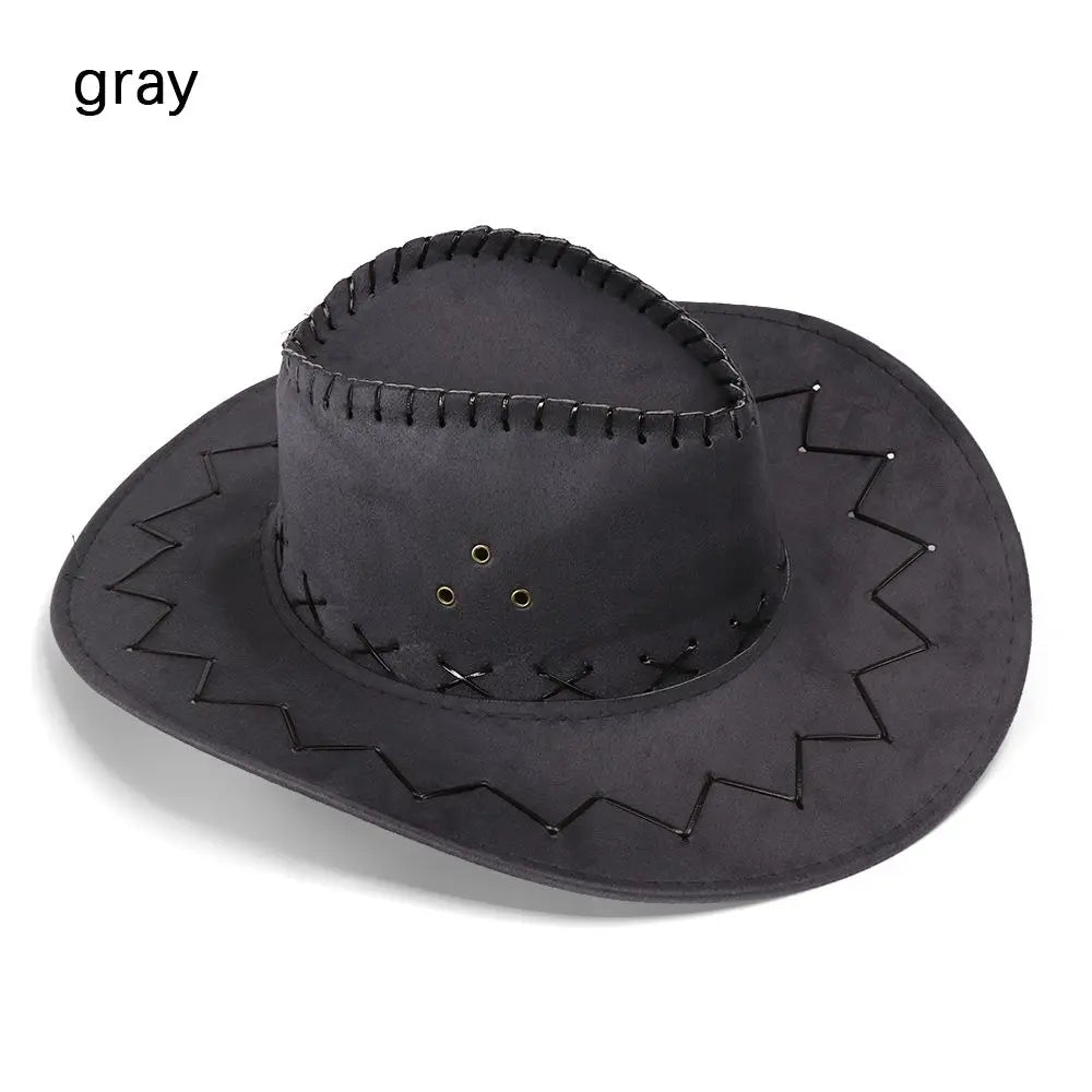 Chapeau de cow-boy en daim Western pour femmes et hommes, casquette unisexe à la mode pour fête costumée