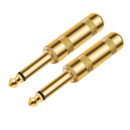 2 pièces 6.35mm fiches connecteurs à souder bricolage tête droite/coude Type de soudure fiches pour la terminaison de câble sonore d'instrument