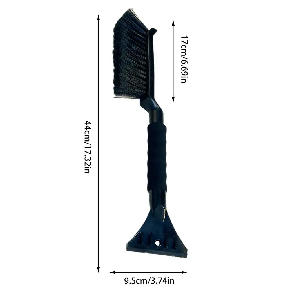 2-en-1 Grattoirs à glace pour pare-brise de voiture, grattoir à neige et brosse, poignée ergonomique en mousse, déneigeur pour le nettoyage hivernal des voitures