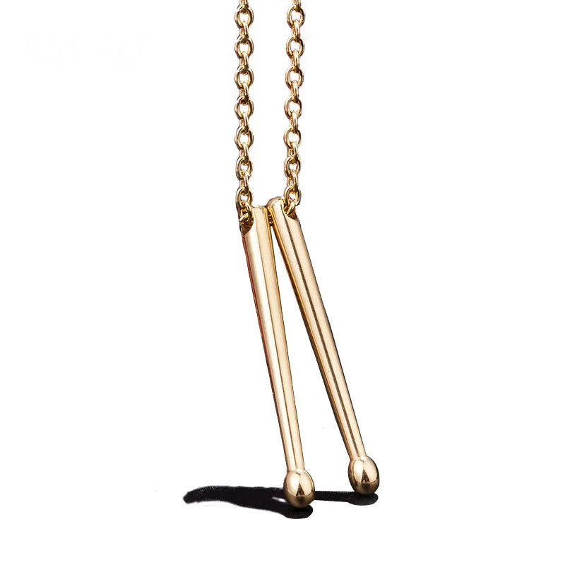 Collier Rockers Jazz Band Drum pour homme, batteurs, anciers de caisse claire, pendentif en acier inoxydable, cadeau de bijoux JOJewelry