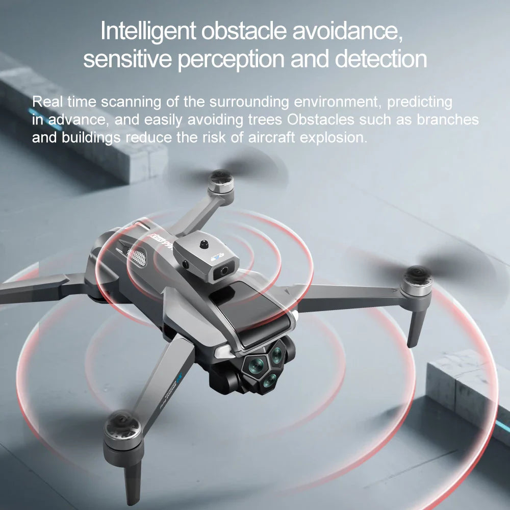 Drone professionnel 4K, double caméra, moteur sans balais, pour éviter les obstacles, hélicoptère RC, quadrirotor pliable