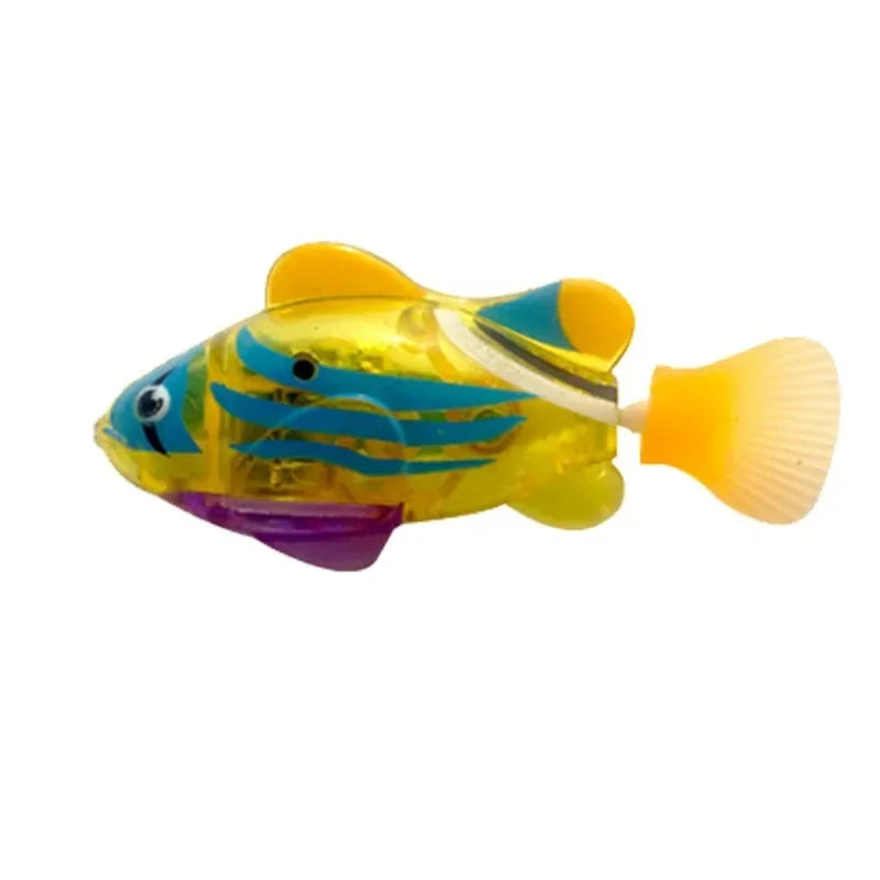 Jouet pour chat LED inductif interactif natation Robot poisson jouets brillant électrique poissons stimuler chaton chasse Instinct produits pour animaux de compagnie