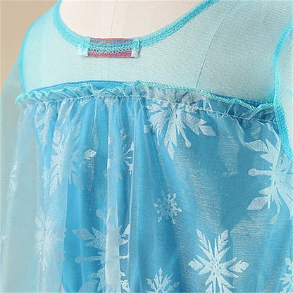 Déguisement Elsa Reine des Neiges pour Filles 2025 Nouveau Cosplay Carnaval Fête Robe de Soirée 3-10 Ans Enfants Anniversaire Bal de Promo Robe d'Été Vestidos