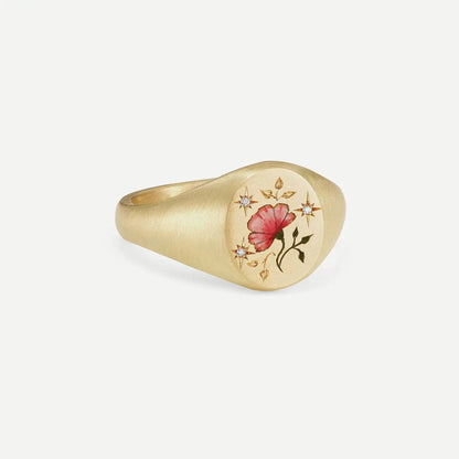 Fashionable and popular stainless steel painted ring, for Valentine's Day, Lion, Mermaid, Love, gold plated, women's jewelry, тильц®