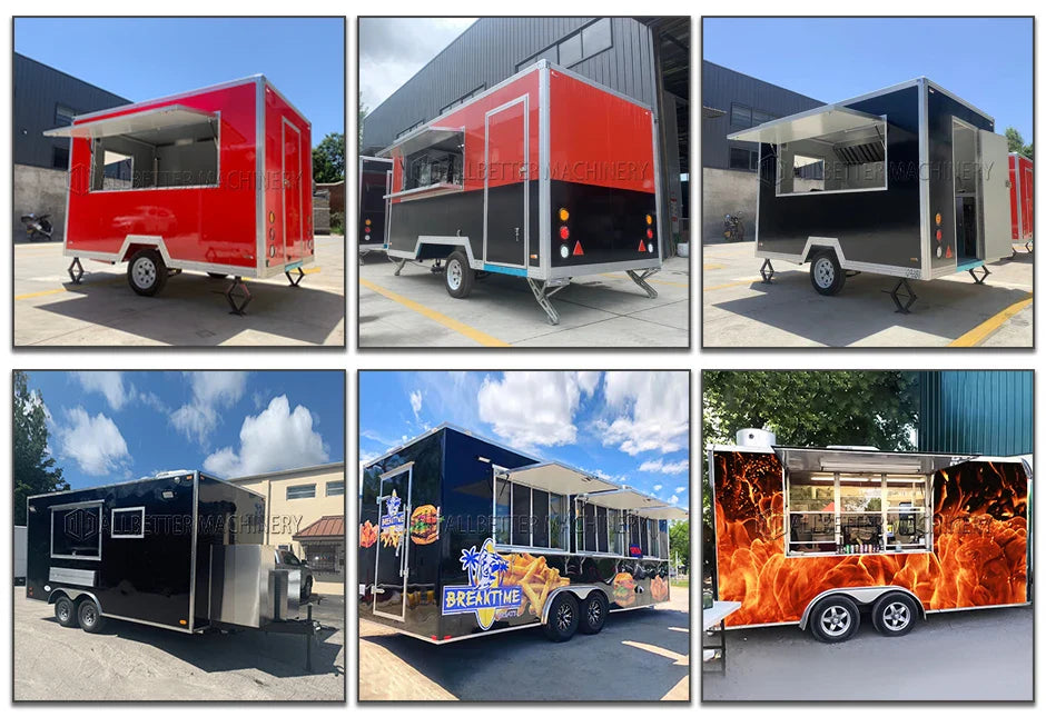 Allbetter Mobile Food Coffee Cart Ice Cream Trailer DOT Concession Trailer Restaurant Food Truck with Full Kitchen for Sale