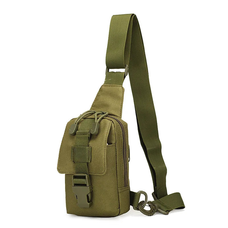Petit sac de poitrine de Camouflage antivol pour l'extérieur, sac à bandoulière de randonnée en Nylon pour chasse, pêche, Camping, Cycking