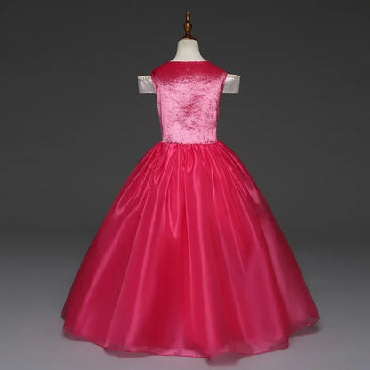 Fantasy Girls Sleeping Beauty Aurora Cosplay Princess Dress Kids Halloween Carnival Birthday Costume Party Clothing 3-10Years