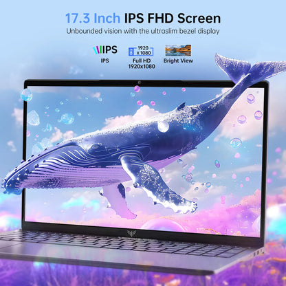 ACEMAGIC Ordinateur portable 17,3" FHD Intel Alder Lake N97 16 Go RAM 512 Go SSD Windows 11 Pro PC portable convertible à 180° Wifi5 BT5.0